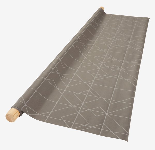 Coated tablecloth VASSKRYP 135 dark grey