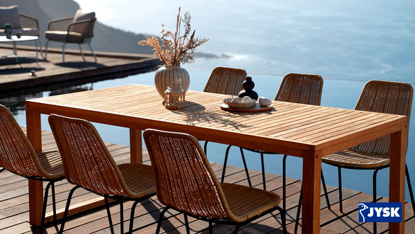 Tuintafel EBBESKOV B90×L196 teak