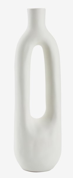 Vase INGEMAR l10xL8xH34cm blanc