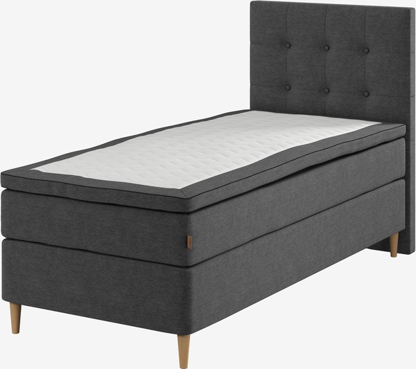Kontinentalsäng 90x200cm HEMLA GC75 grå-40 memory