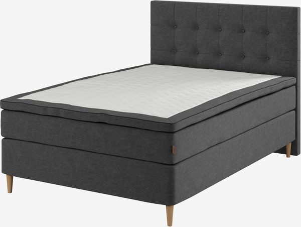 Boxspring 140x200 HEMLA GC75 grijs-40 M latex