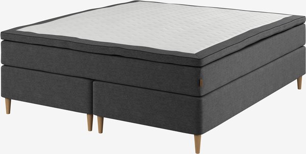 Boxspring 150x200 GOLD C75 latex grijs-40