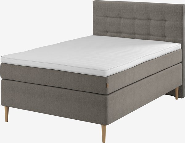 Boxspringbett 140x200cm ROGGA GC110 grau-21 DZ