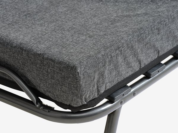 Lit d'appoint JESBY 80x190 gris anthracite