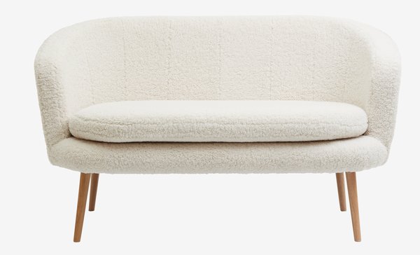 Sofa GISTRUP 2 seater off-white fabric