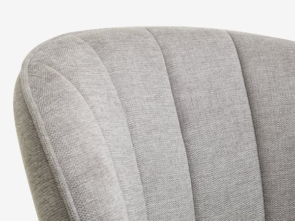 Кресло HOLMDRUP сиво/цвят дъб