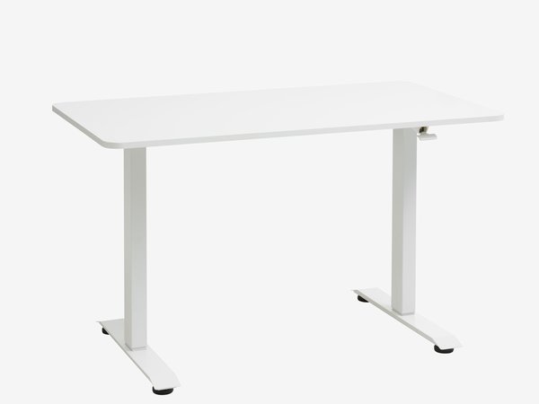 Korkeussäädettävä pöytä ASSENTOFT 70x130 valkoinen