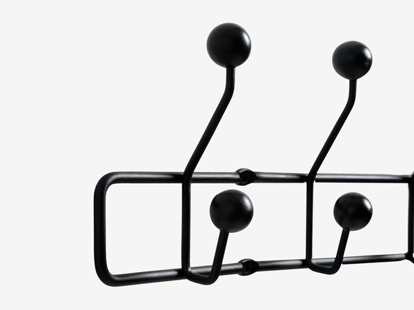 Coat rack GREVINGE 5+5 hooks black