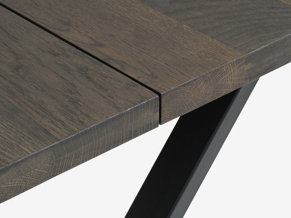 Table ROSKILDE/ROSLEV 80×140 chêne foncé