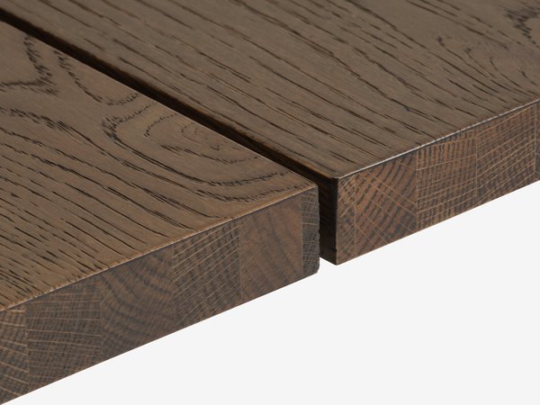 Table SKOVLUNDE 90x160 chêne foncé/noir