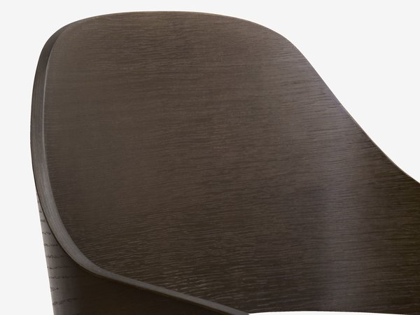 Krzesło HVIDOVRE ciemny dąb/czarny tkanina