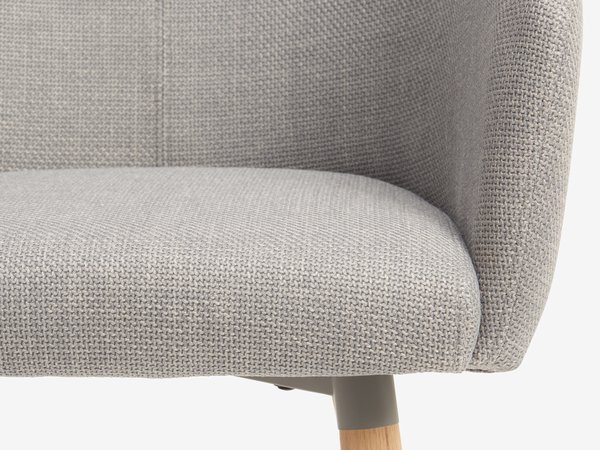 Cadeira de jantar KLOSTER cinzento claro/carvalho
