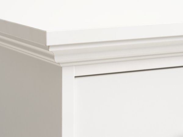 Kommode FREDENSBORG 5 Schubladen weiss