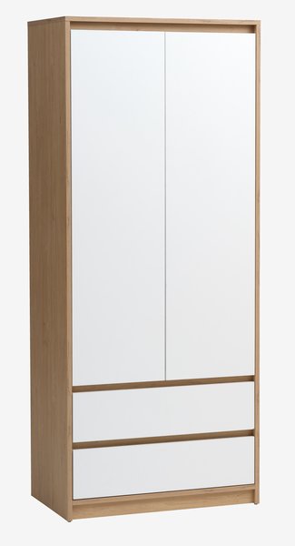 Omara BILLUND 80x193 bela/hrast