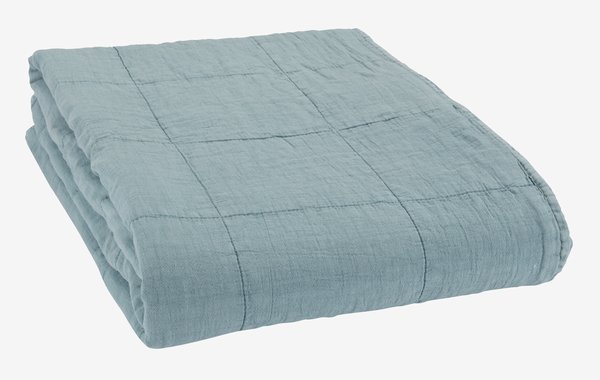 Quilted blanket VALMUE 130x180 blue