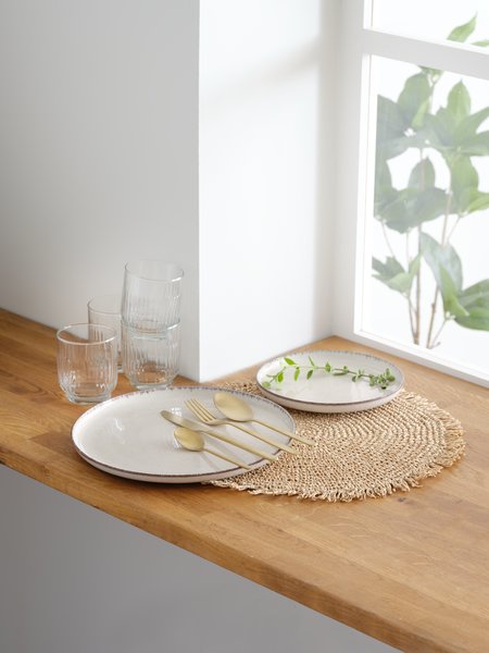 Piatto FERDUS Ø19 cm gres porcellanato beige