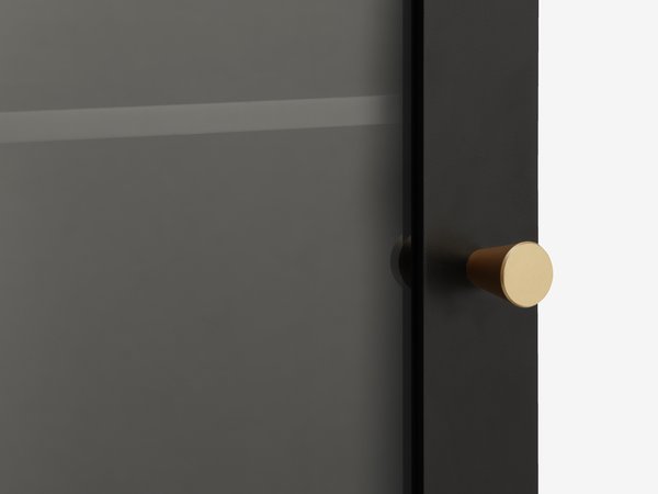 Wall cabinet HASTRUP 1 glass door black