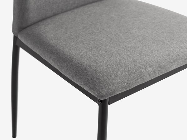 Jídelní židle TRUSTRUP šedý potah/černá