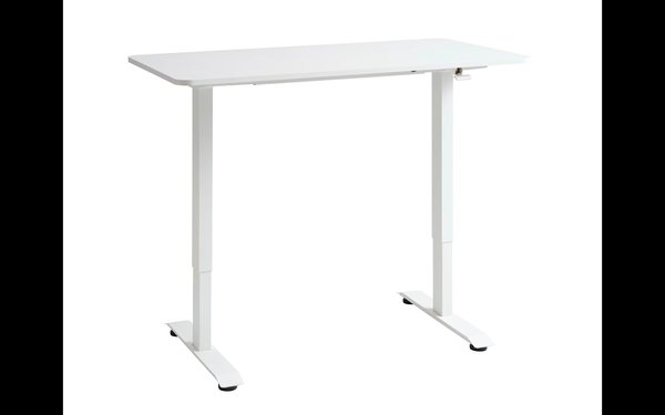 Bureau ajustable à gaz ASSENTOFT 70x130 blanc