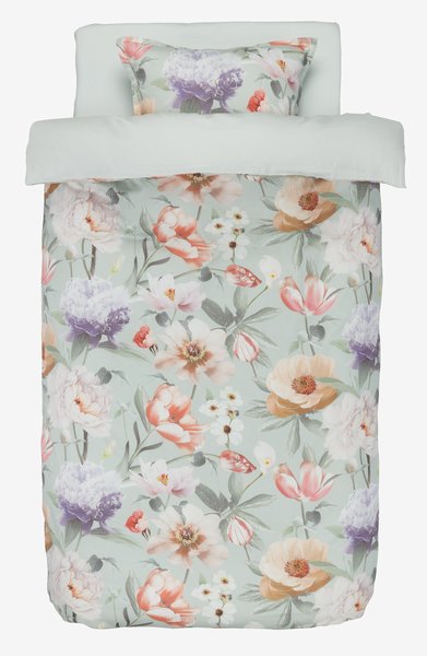 Спално бельо с чаршаф ERNA 140x200 с цветя