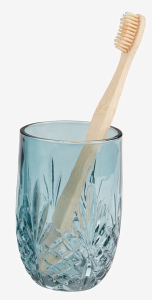 Lonček za zobne ščetke EDSVALLA reciklirano steklo modra