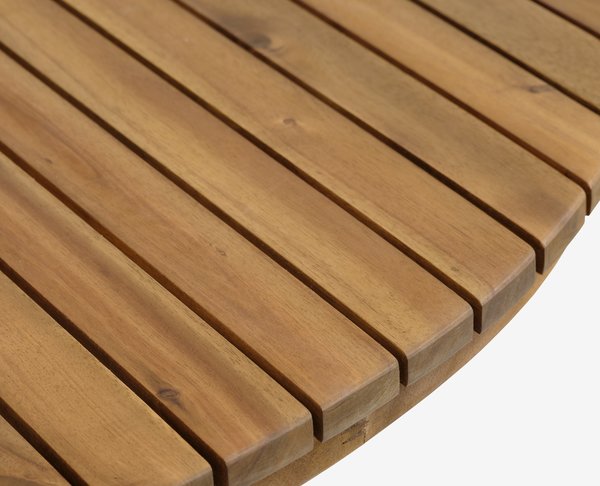 Table de jardin HOLTE Ø120 bois dur