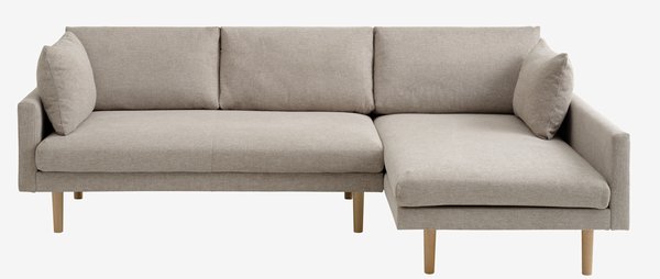 Sofa HVIDBJERG chaise lounge sand