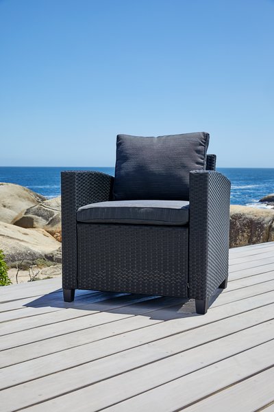 Fauteuil lounge AGERMOSE noir