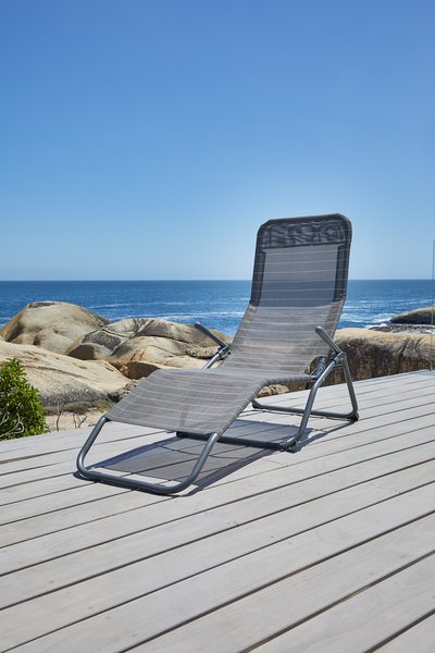 Chaise relax KALMAR l60xL168 gris