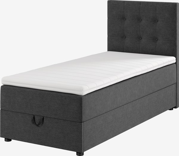 Boxspring postel 90×200 cm HOLDA STORAGE GC25 šedá-40