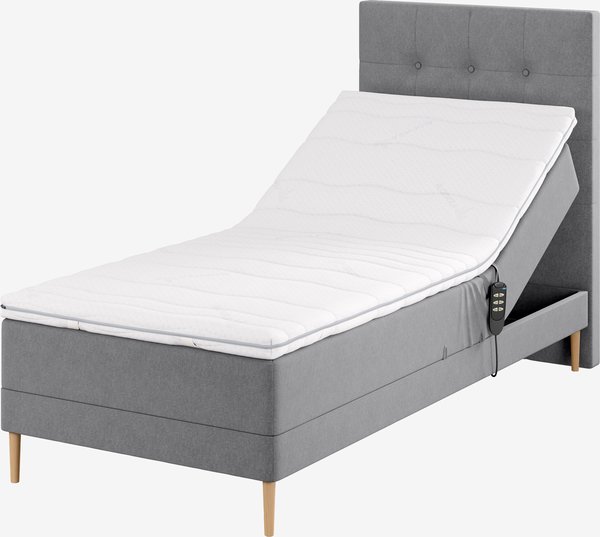 Ställbar säng 80x200cm BJORSUND GE35 grå-23