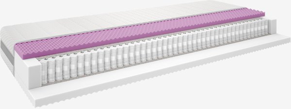 Matelas à ressorts 90x200cm BORA GS20 DREAMZONE ferme/moyen