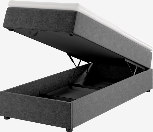 Boxspring postel 90×200 cm HOLDA STORAGE GC25 šedá-40