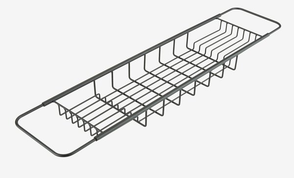 Badewannenablage ILSBO mit ausziehbaren Enden schwarz
