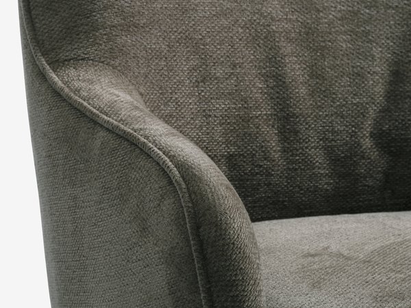 Fotelja BREDAL maslinasto zelena tkanina/boja hrasta