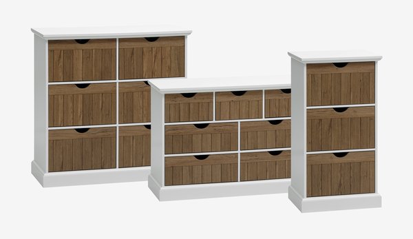 6 drawer chest OLDEKROG oak color/white