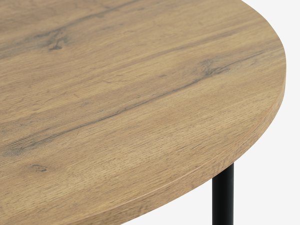 GADSTRUP D85 table + 4 GADSTRUP black/oak colour