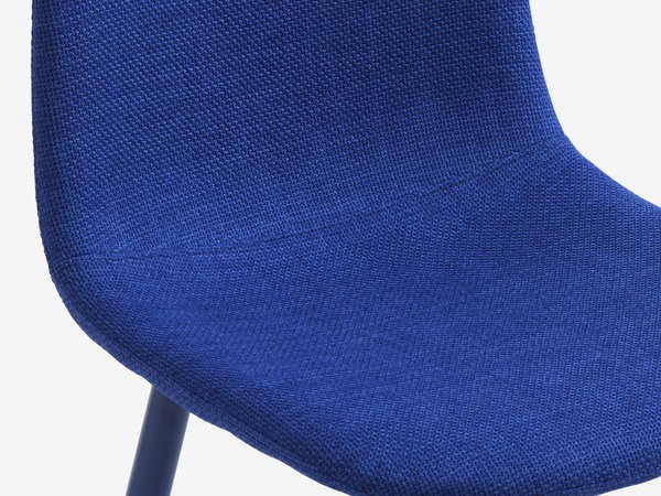 Silla de comedor EJSTRUP tela azul