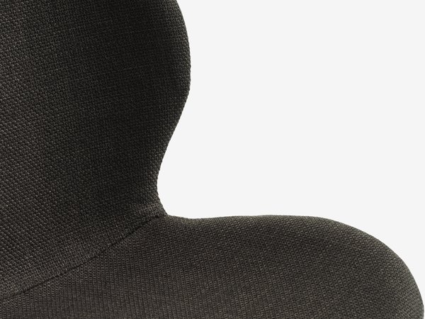 Chaise GEVNINGE tissu brun foncé/noir