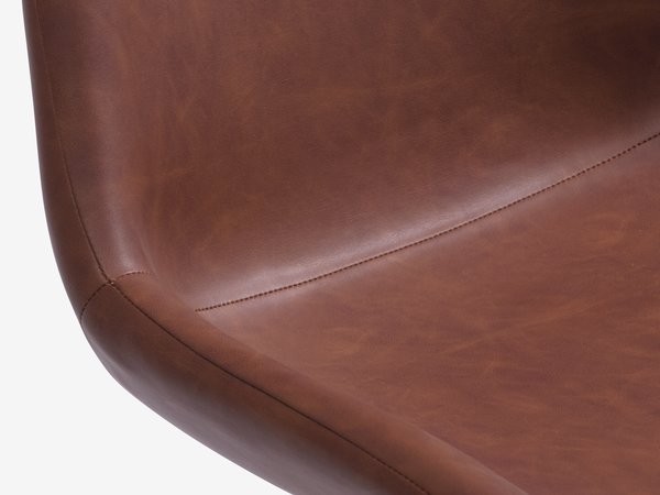 NORTOFT Tavolo Ø120 cm rovere + 4 HYGUM Sedie cognac/nero