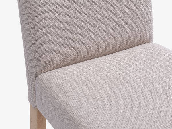 VEDDE L160 table wild dark oak + 4 TUREBY chairs beige