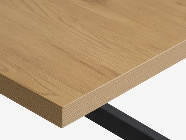 NORTOFT L200 warm oak + 4 JONSTRUP teddy off-white