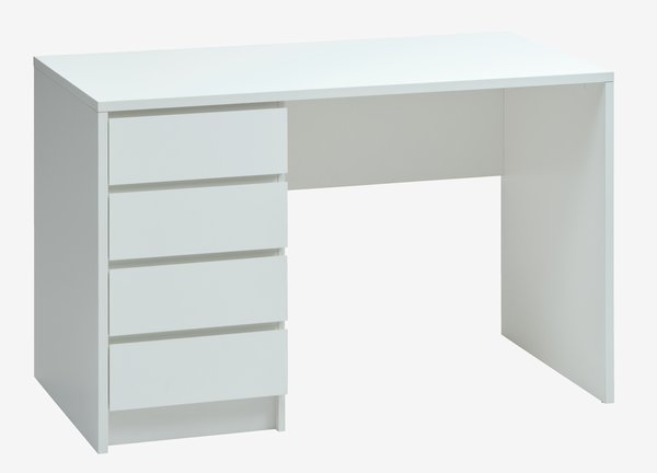 Skrivebord LIMFJORDEN 60x120 4 skuffer hvit
