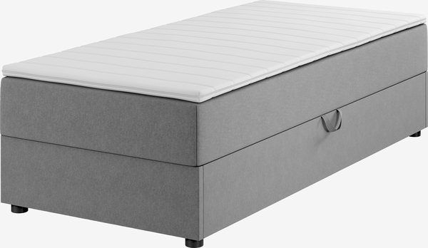 Boxspring 90x200 PLUS C40 opbergruimte grijs-23