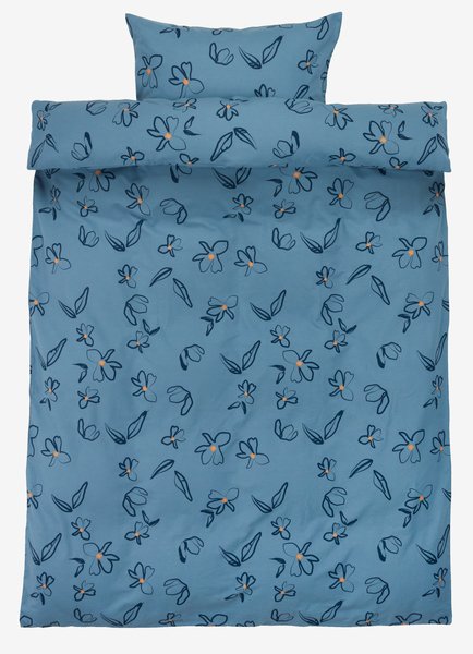 Completo copripiumino MAJA Flanella 160x210 cm blu navy