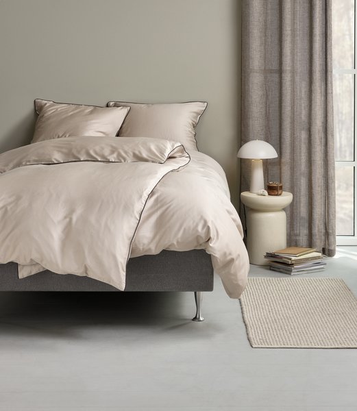 Спално бельо с чаршаф SANNA 140x200 цвят пясък