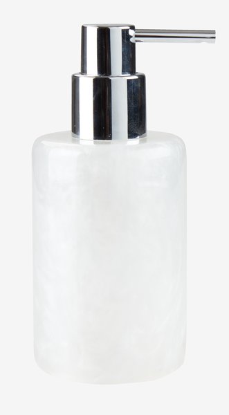 Distributeur de savon LISTERBY blanc effet nacre