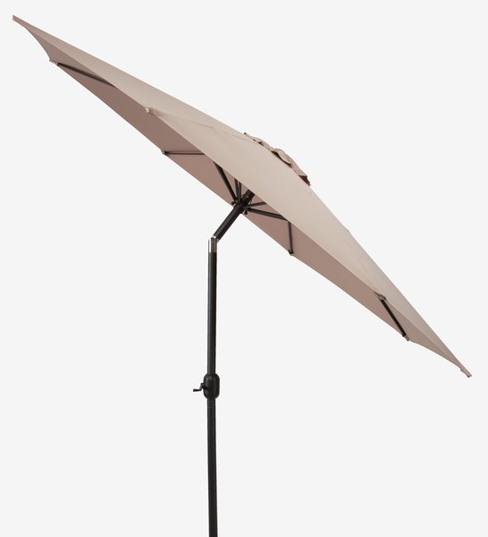 Market parasol HALK D300 dark sand