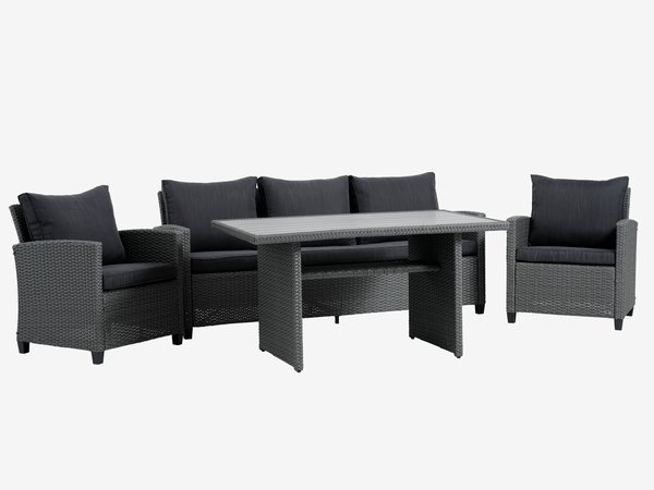 Комплект мебели THISE 5 места сиво