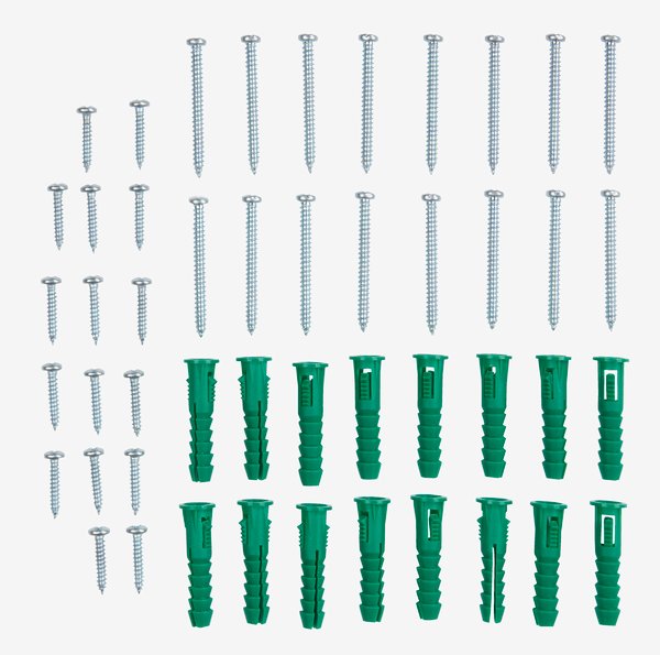 Screw and plug set 32 screws/pk